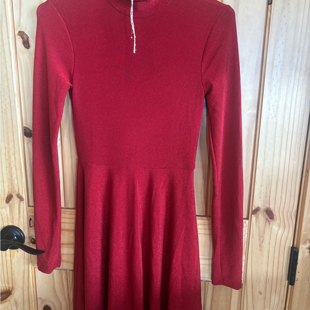 Wild Fable Vibrant Red Long Sleeve Kids Dress